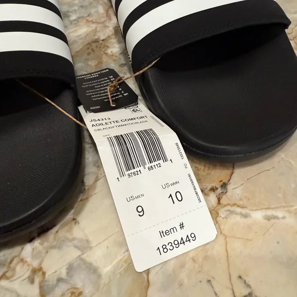 NWT Adidas Adilette comfort Slide Sandals gender neutral men 9 women 10 - Picture 3 of 5